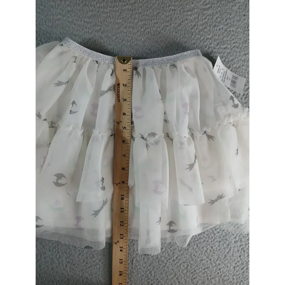 Disney Nightmare Before Christmas Girls Skirt Size 7 Bats Halloween Twirl NWT